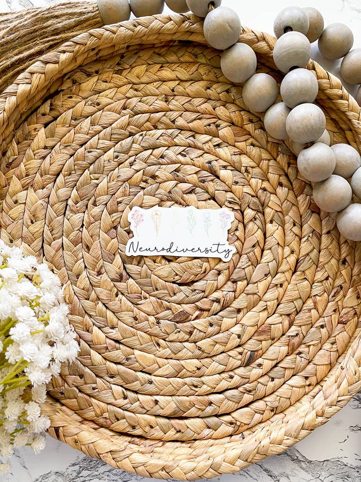 Neurodiversiteit Kleurrijke bloemensticker 3 „x 1.5" voor wholesale door William Marie Designs