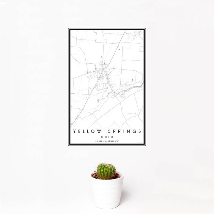 Yellow Springs OH Map Print Classic for wholesale by JACE.design