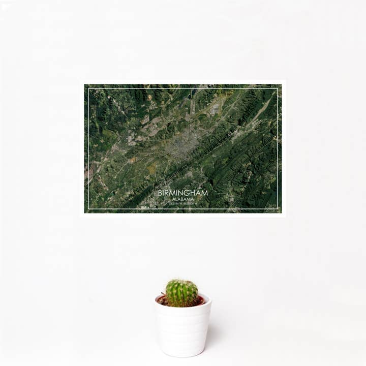 JACE.design - Wholesale Art Print - Birmingham AL Map Print Satellite1