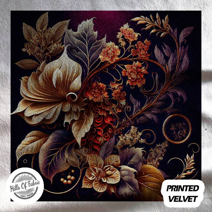 Bedrukt stoffen paneel in vintage stijl met bloemenbloemen (kopie) voor wholesale door Hills Of Fabric