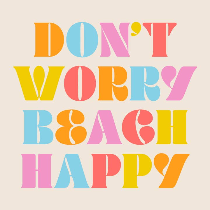 soiree-sisters - Wholesale Disposable Napkin - Beach Cocktail Funny Napkins | Don't Worry Beach Happy
