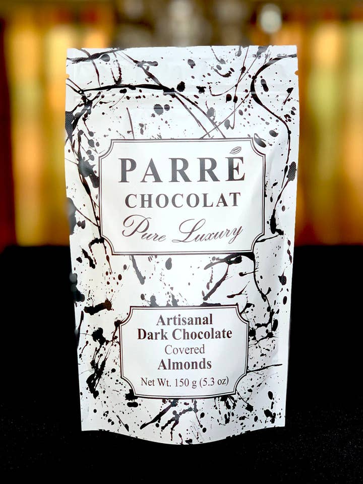 Dark Chocolate Covered Almonds Pouch for wholesale by Parré Chocolat