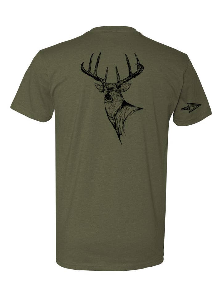 Hooked & Tagged - Wholesale Screen Printed T-Shirt - Men's - H&T Buck T-Shirt