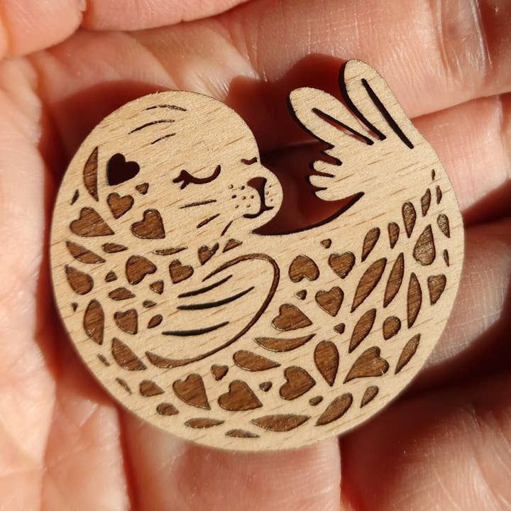 Câlin De Poche Phoque Figurine En Bois Porte-Bonheur pour la vente par LILLADREY