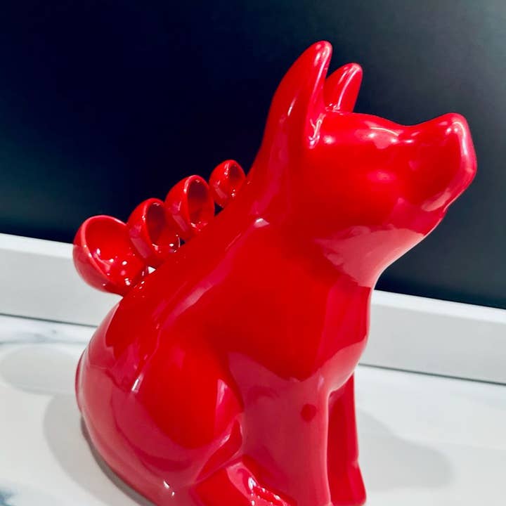 Drew Derose Design - Wholesale Measuring Spoon - Red Pig Measuring Spoon Set1