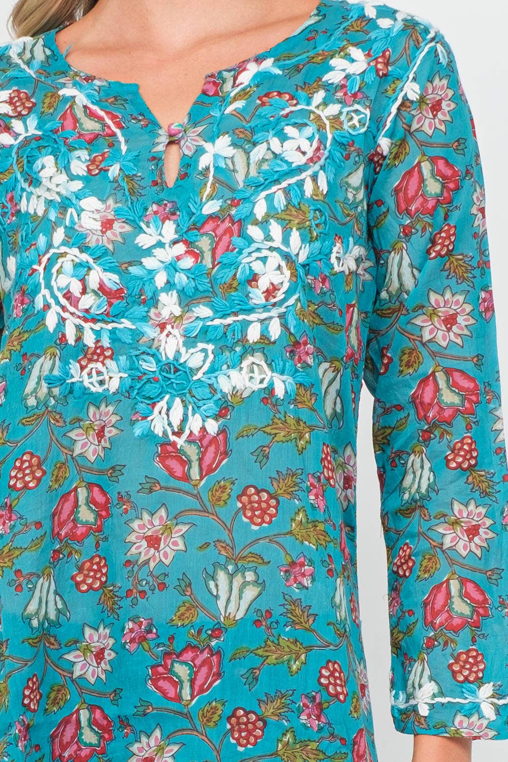 Raj Trading & Imports (USA) Inc. - Wholesale Tunic - Women's - Jackie Printed Embroidered Tunic4