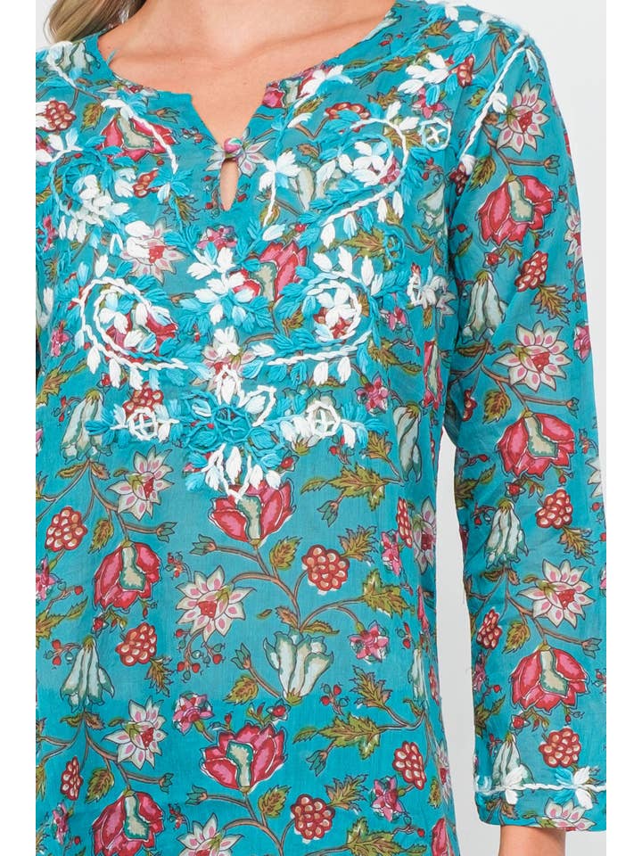 Raj Trading & Imports (USA) Inc. - Vente Tunique – femme - Tunique brodée imprimée Jackie4