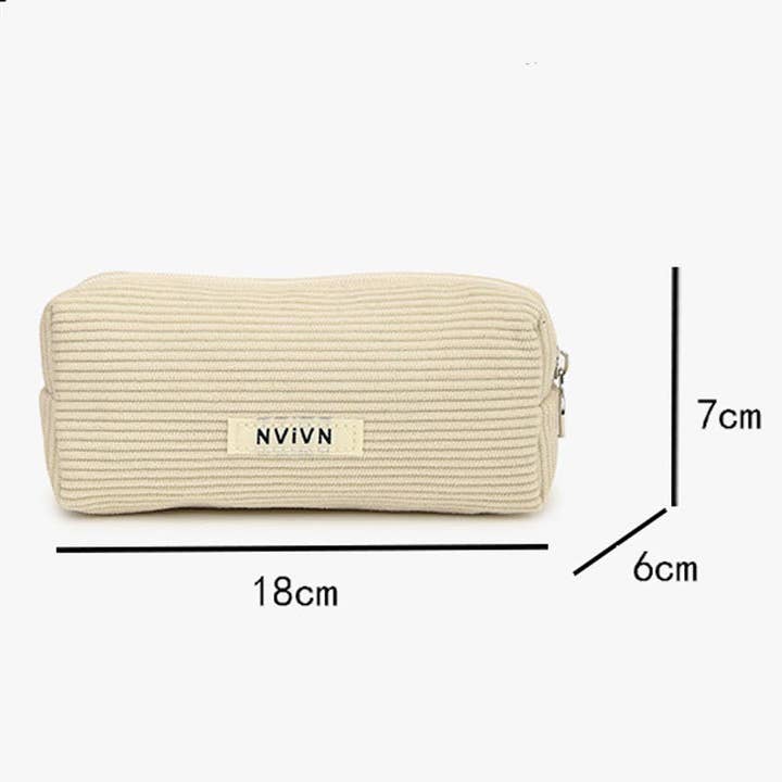 Dipped Shop – wholesale Pencil case/pouch – Vintage Corduroy Large Capacity Pencil Case DP25E94215