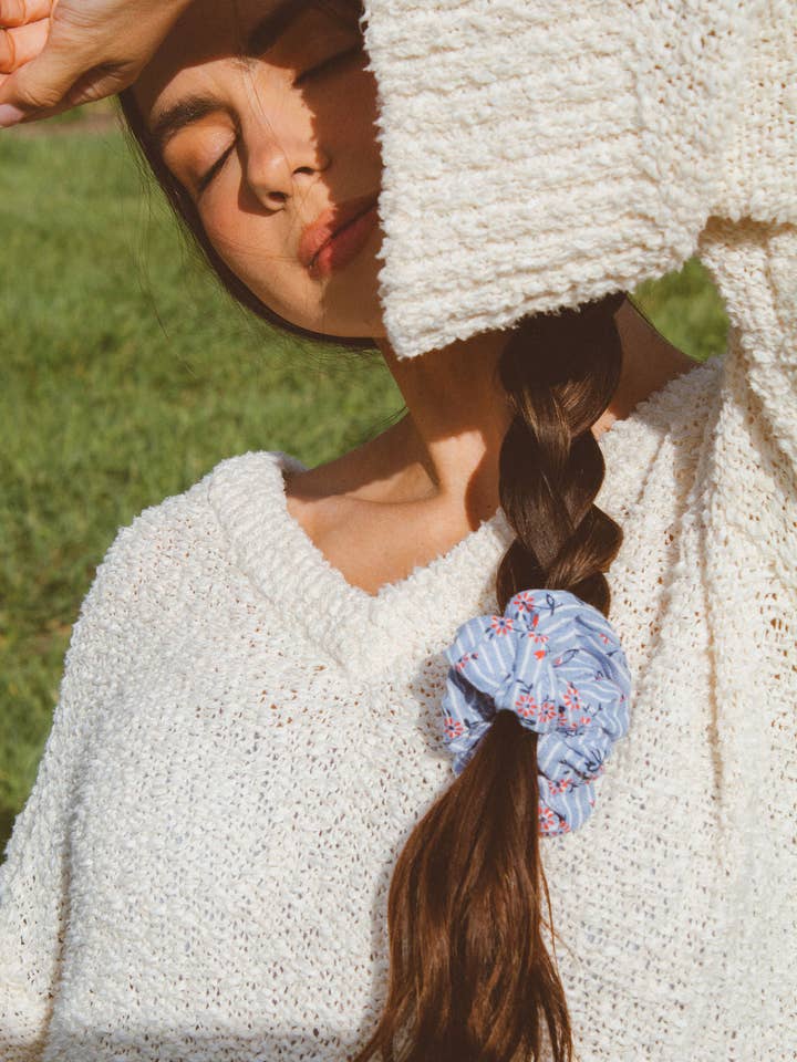 Red, White, and Blue Oversized Scrunchie for wholesale by Shop Andi