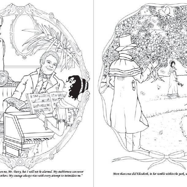 SCB - Vente Livre de coloriage et d'activités pour adultes - Livre de coloriage Orgueil et Préjugés4