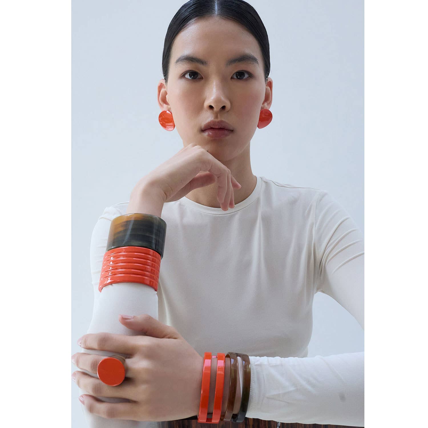 BRANCH JEWELLERY – wholesale Cocktail/statement ring – Handmade Orange Round Horn Ring jewellery Gift for women
1