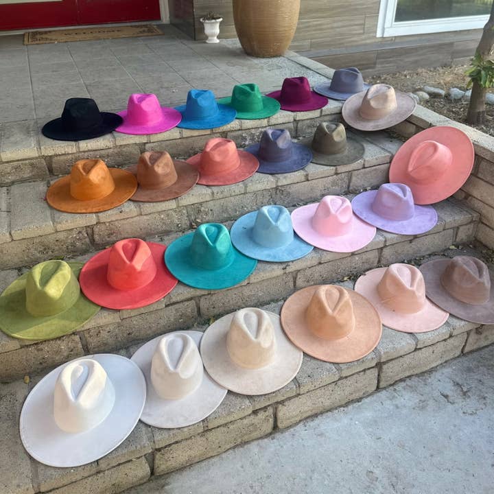 Queens INC - Wholesale Fedora - Women's - Best seller Fashion Classic Wide Brim Suede Premium Hat