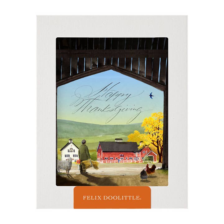 Felix Doolittle - Vente Cartes de Thanksgiving - Bounty Hill Farm - Cartes de Thanksgiving en boîte