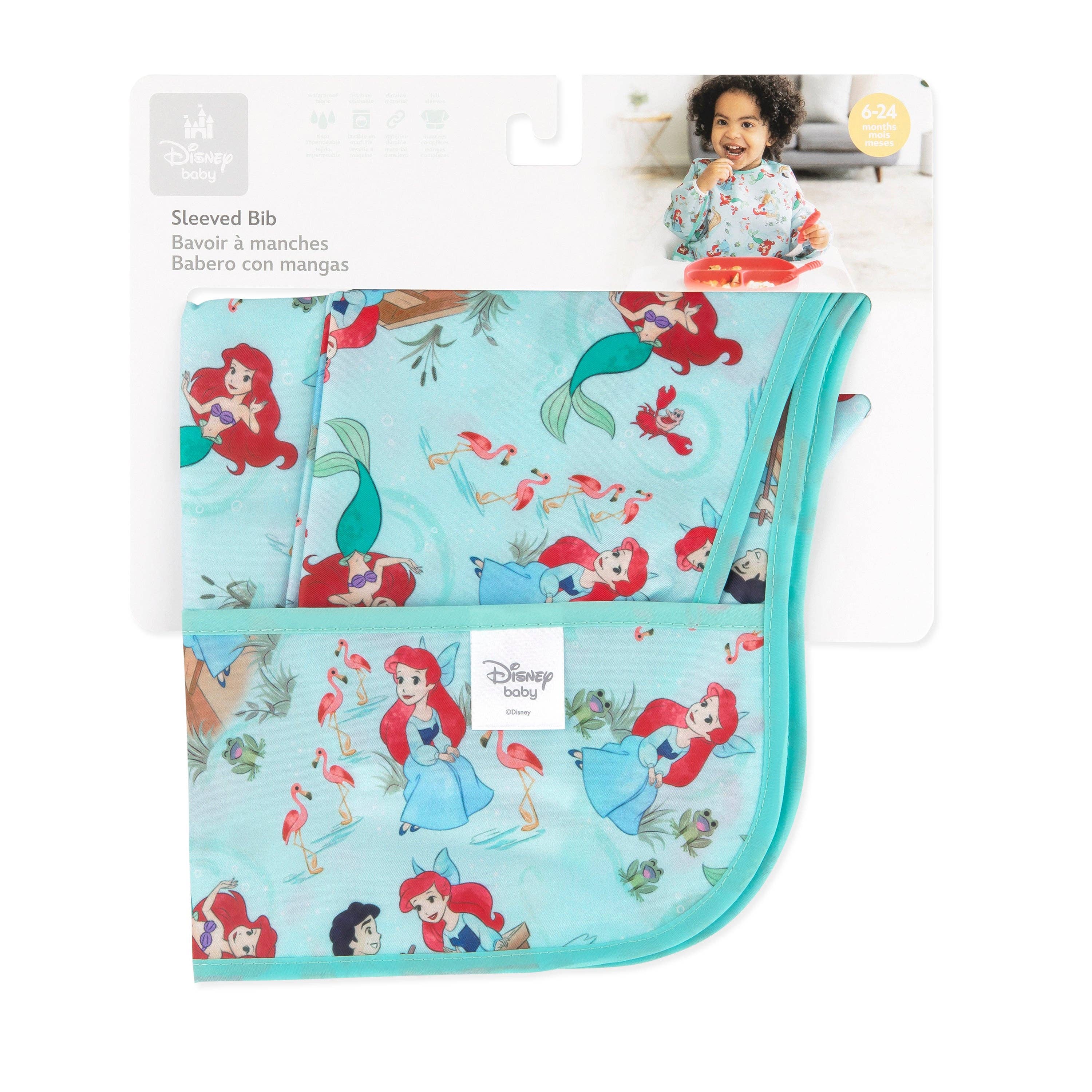 Bumkins - Wholesale Bib - Baby - Sleeved Bib: Ariel15