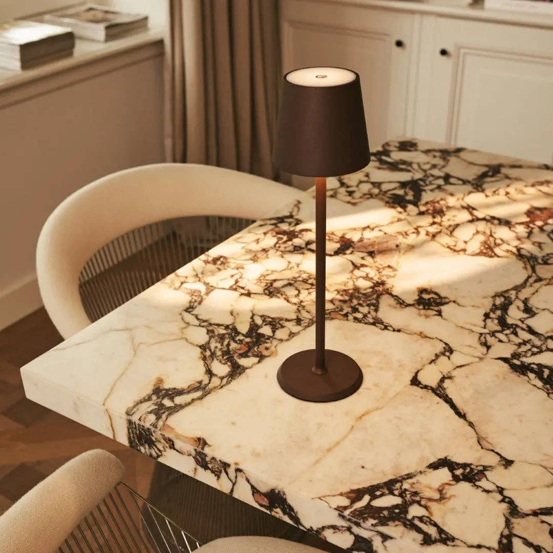 Tavellio - Wholesale Accent/Desk Lamp - Jasper Mocha Brown Wireless Lamp with Battery | Dimmable & 3 Light Stages1