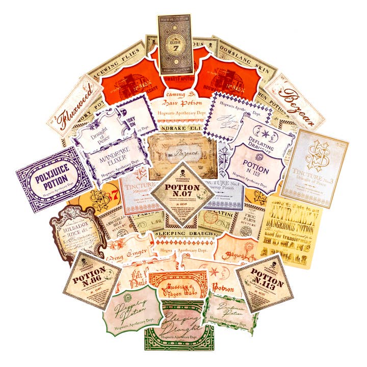 Conquest Journals - Wholesale Sticker - Harry Potter Potions Labels Decals (50-Pack)1