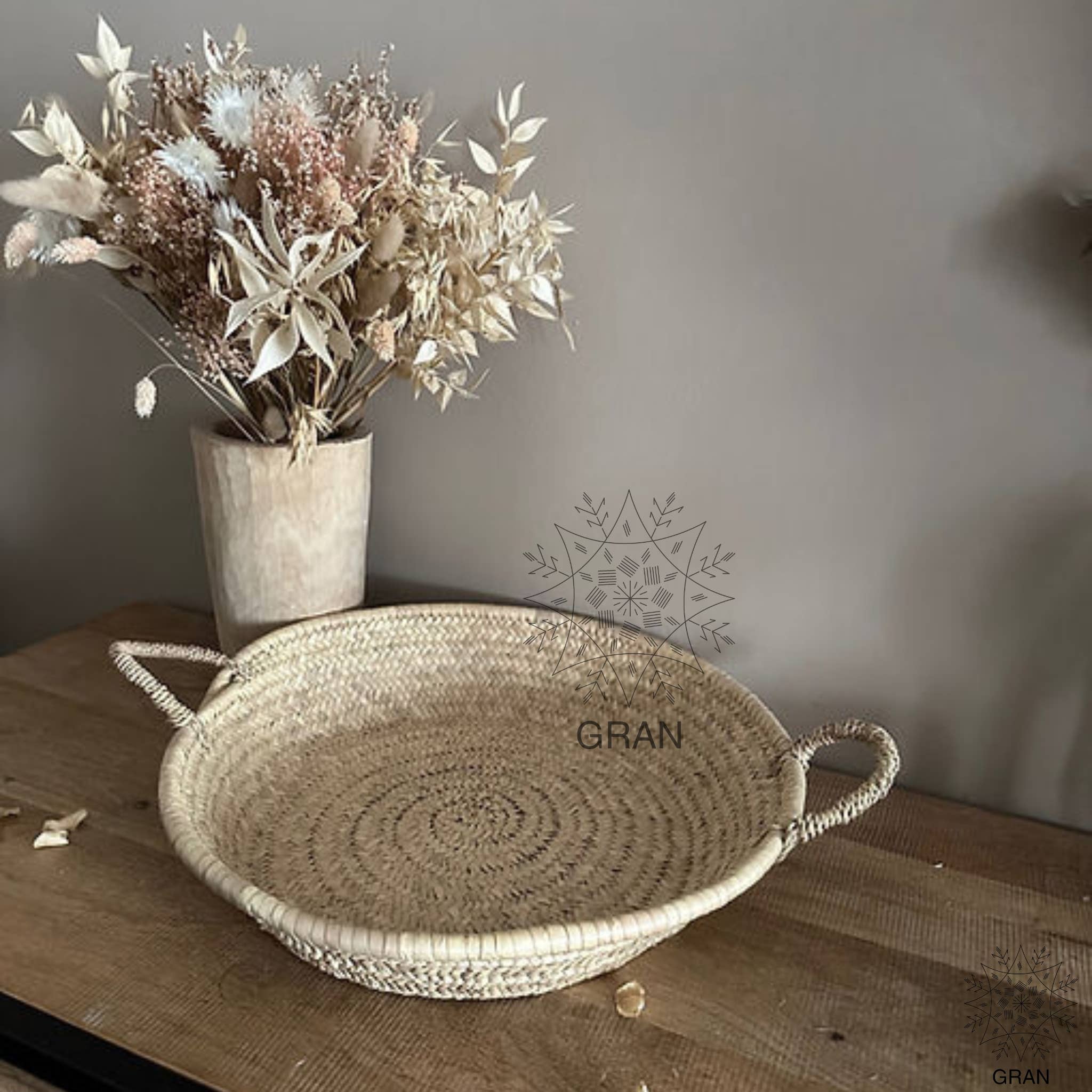 Gran Wholesale - Wholesale Decorative Plate/Dish/Bowl - Moroccan Straw Woven Plate, Handcrafted Wicker Plates5