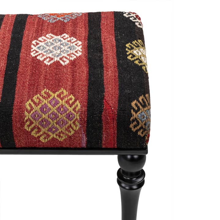 Rugtolia - Wholesale Bench - Vintage Kilim Upholstered Bedroom - Entryway Wooden Bench4