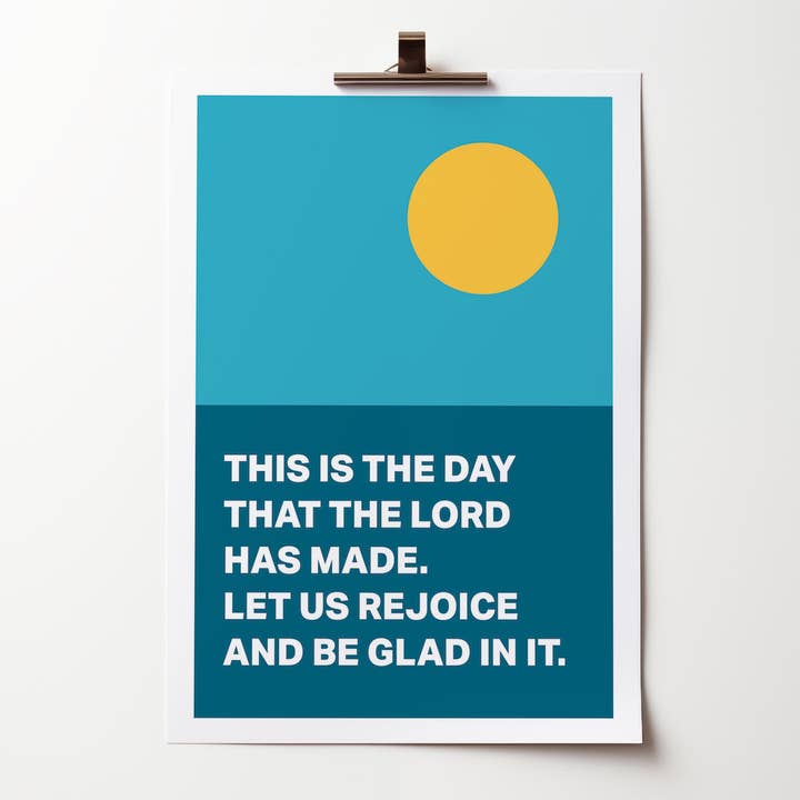 This is the Day that the Lord has Made' Psalm 118 A4 Poster for wholesale by The Christian Poster Company