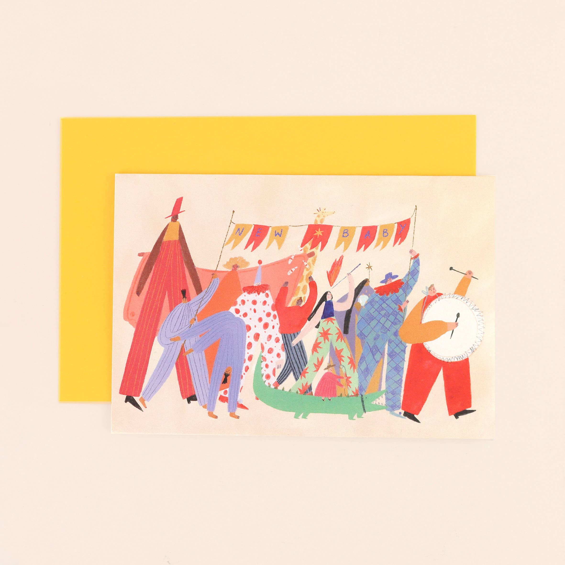 Little Black Cat Illustrated Goods - Wholesale Babykaartje - Nieuw Baby Circusparade Wenskaart | Gefeliciteerd | Unisex Baby2