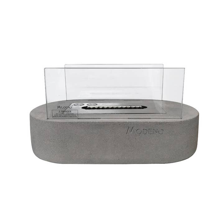 Luspa Light Grey Tabletop Fireplace - 13.8 Inches - Ethanol for wholesale by Sol Living