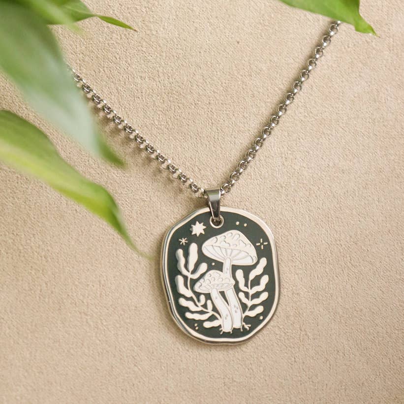 Ocean Hughes - Wholesale Pendant/Charm Necklace - Mushroom Enamel Pendant Necklace6
