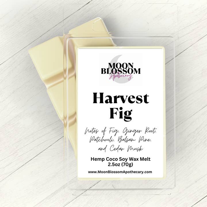 Harvest Fig - 2.5oz Hemp Coco Soy Wax Melt for wholesale by Moon Blossom Apothecary