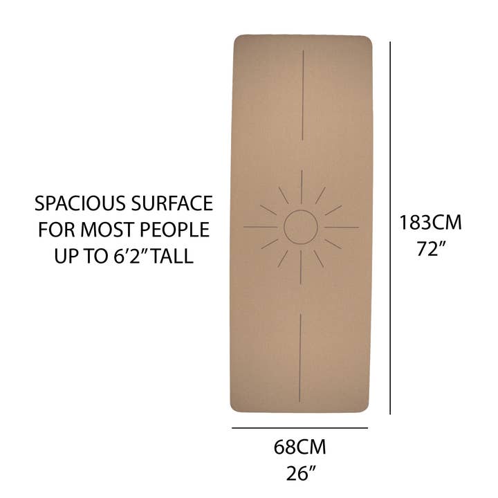 Crk - Wholesale Yoga Mat - The Sun Mat • 4mm Thick, Organic Cork Yoga Mat with Recycled Natural Rubber3