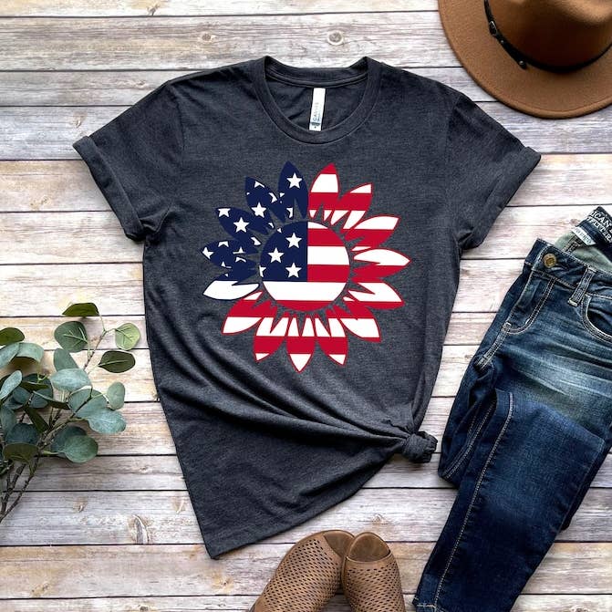 America Sunflower T-Shirt for wholesale by VibeClothing