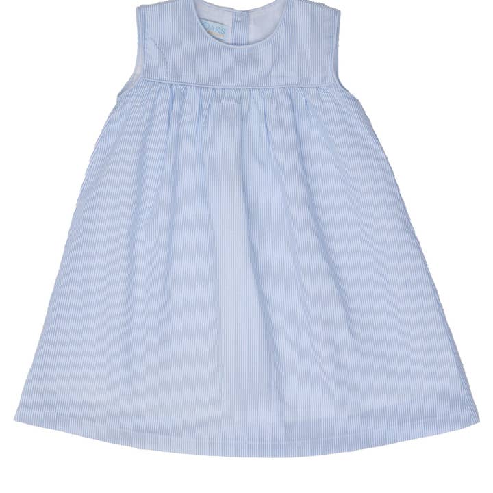 Lakeyn Light Blue Stripe Dress for wholesale by The Oaks Apparel Company