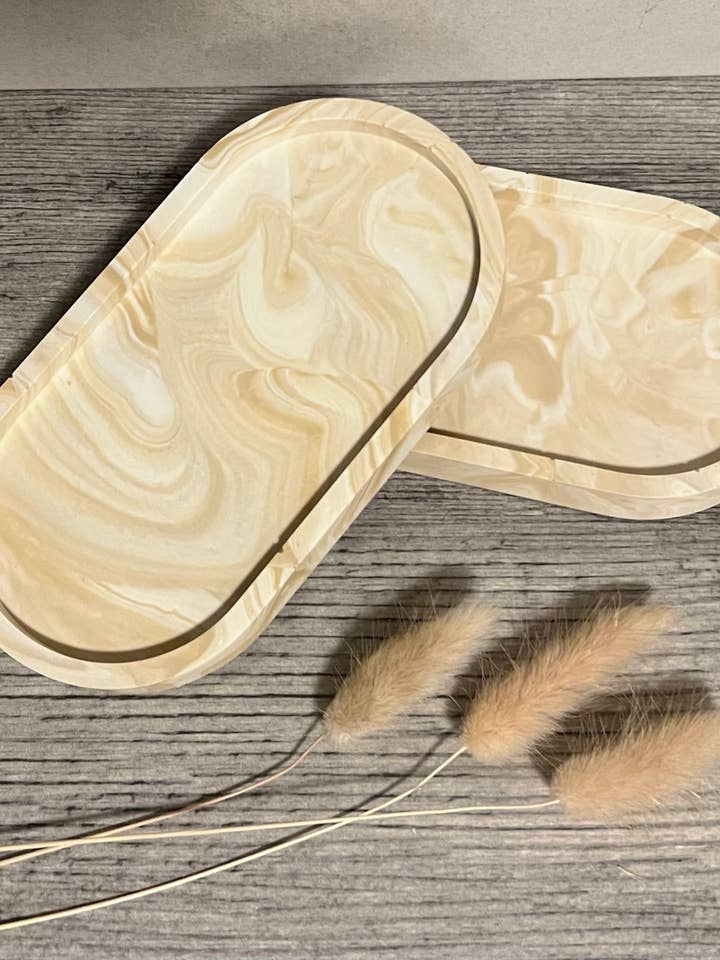 Mini marbled oval trinket tray, key bowl, jewellery dish for wholesale by EMB Pretty