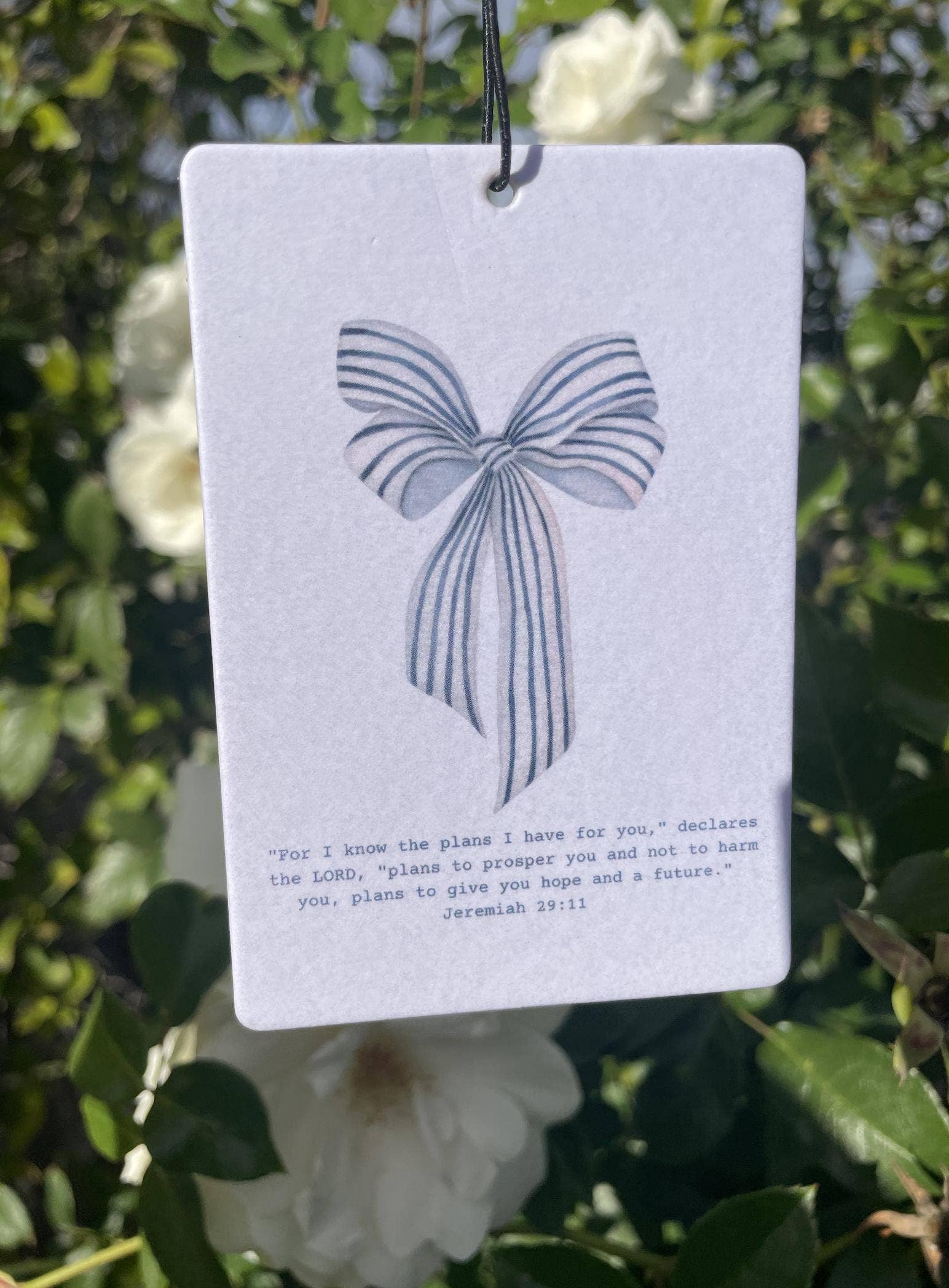 Sunday Grace Studio - Venta al por mayor Ambientador de coche - Mujer - Ambientador de coche con versículo bíblico cristiano Jeremías 29:11 Océano1