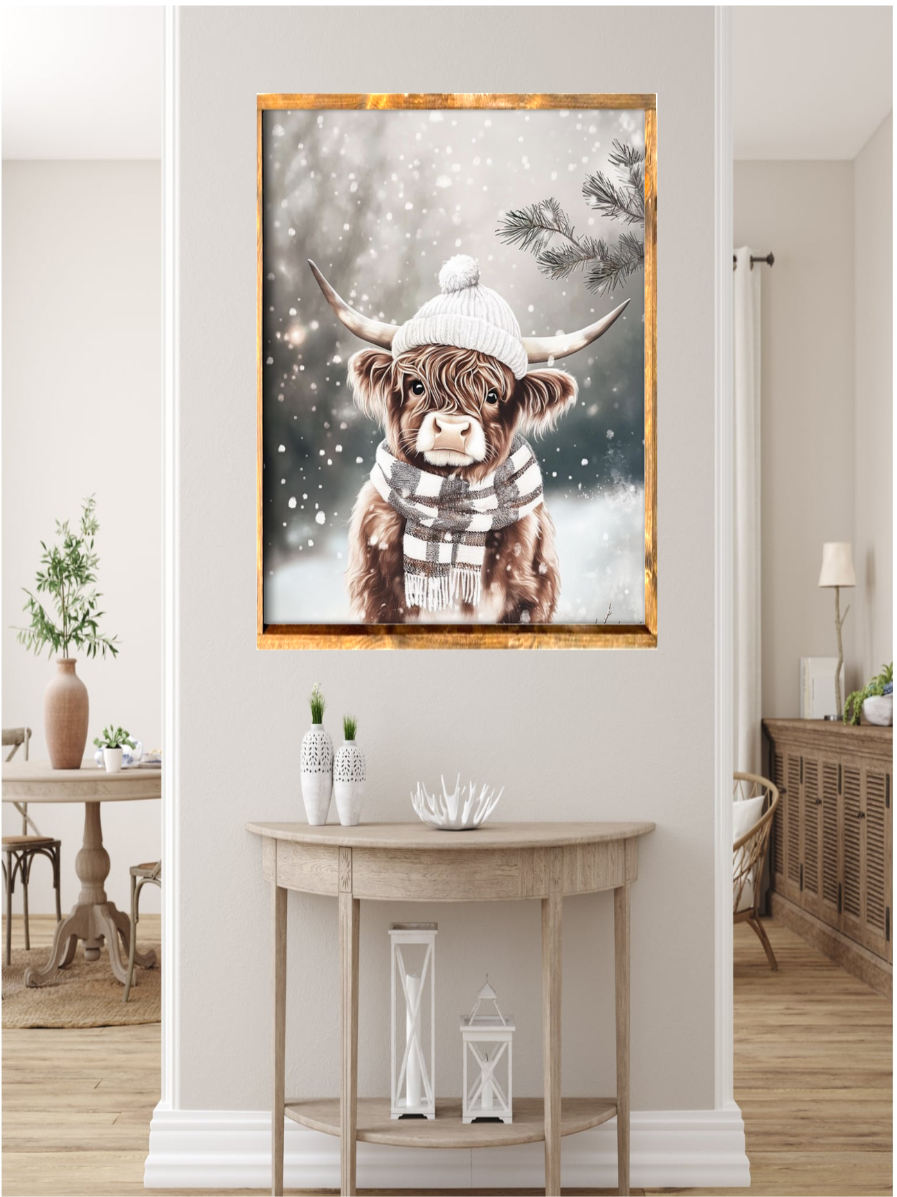Stir Crazy Signs - Wholesale Wanddecoratie - Kinderen en baby - Sneeuw Baby Hoogland Koe Boerderij Bord0