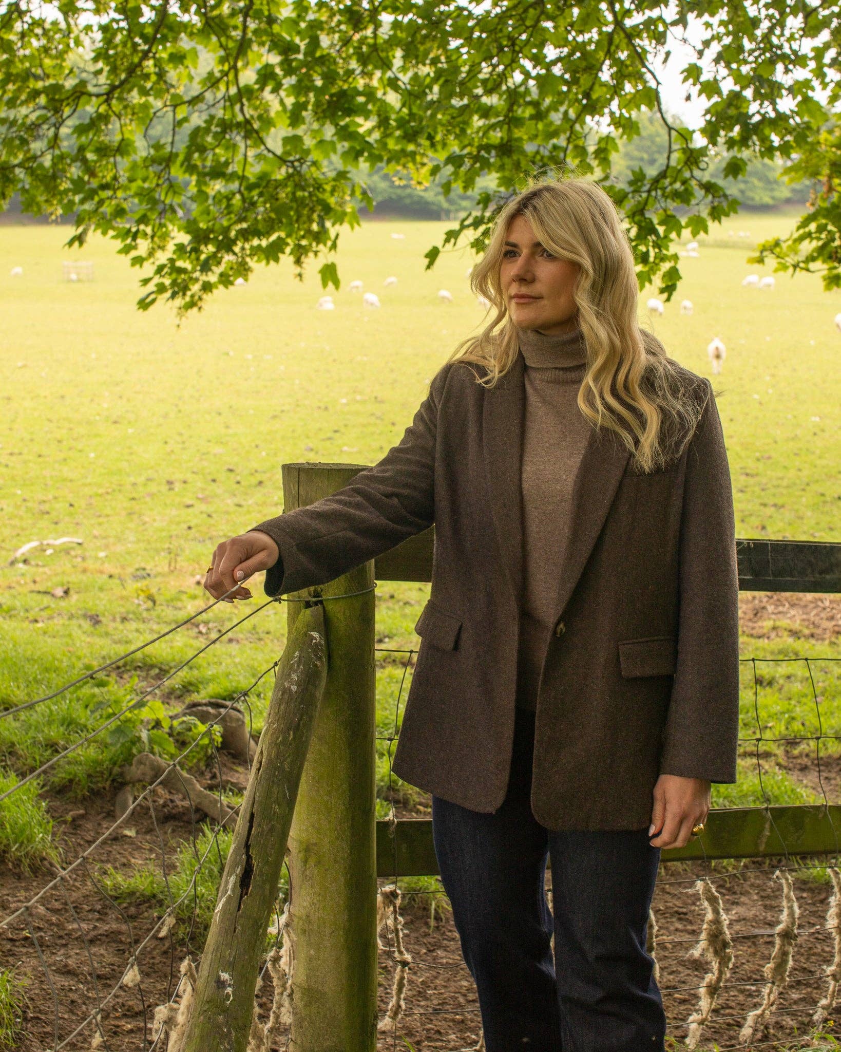 CHALK - Wholesale Knit Sweater - Women's - Martha Roll Neck Jumper | Dark Biscuit2