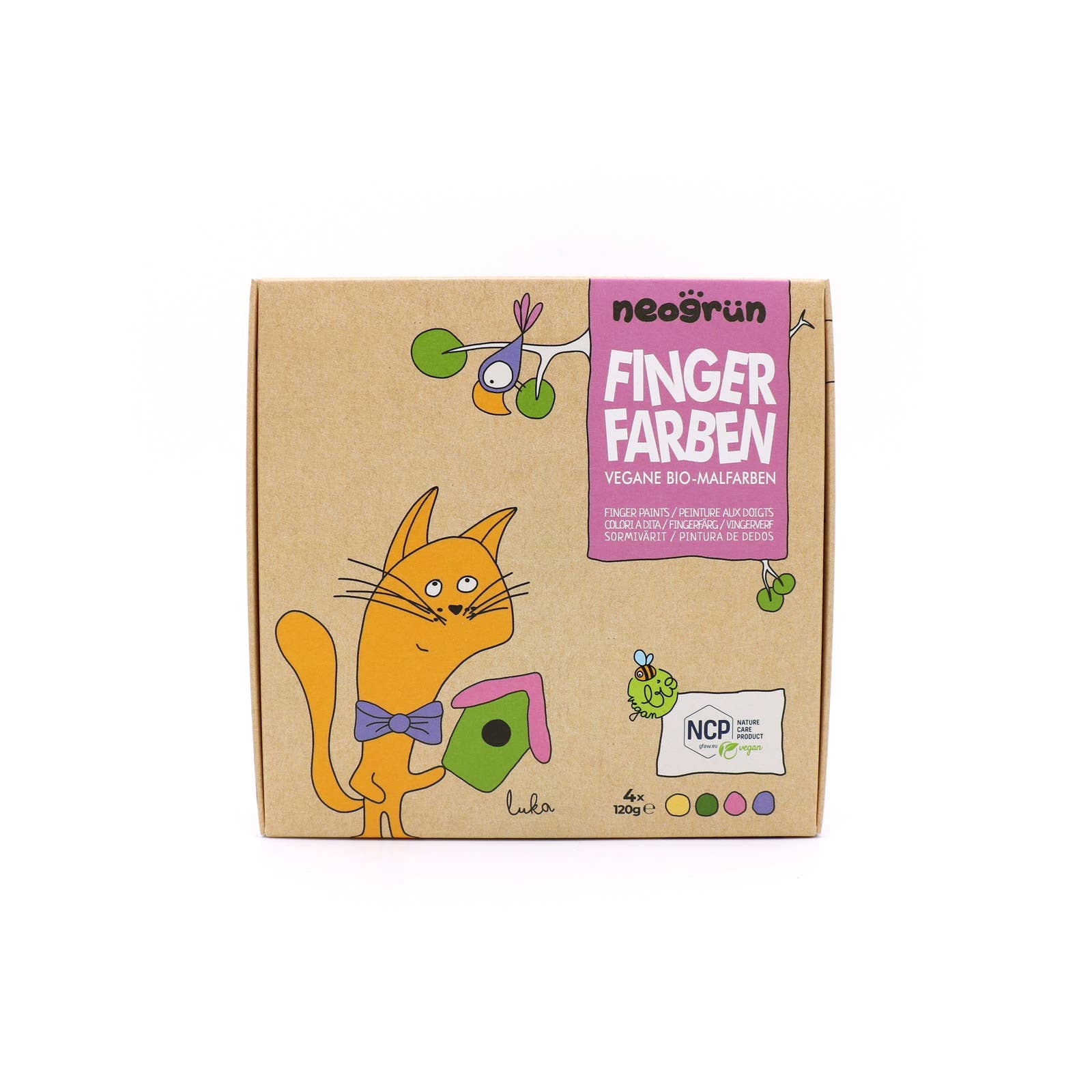 NEOGRÜN - Wholesale Finger Paint - Organic vegan finger paints set of 4 “Luka”2