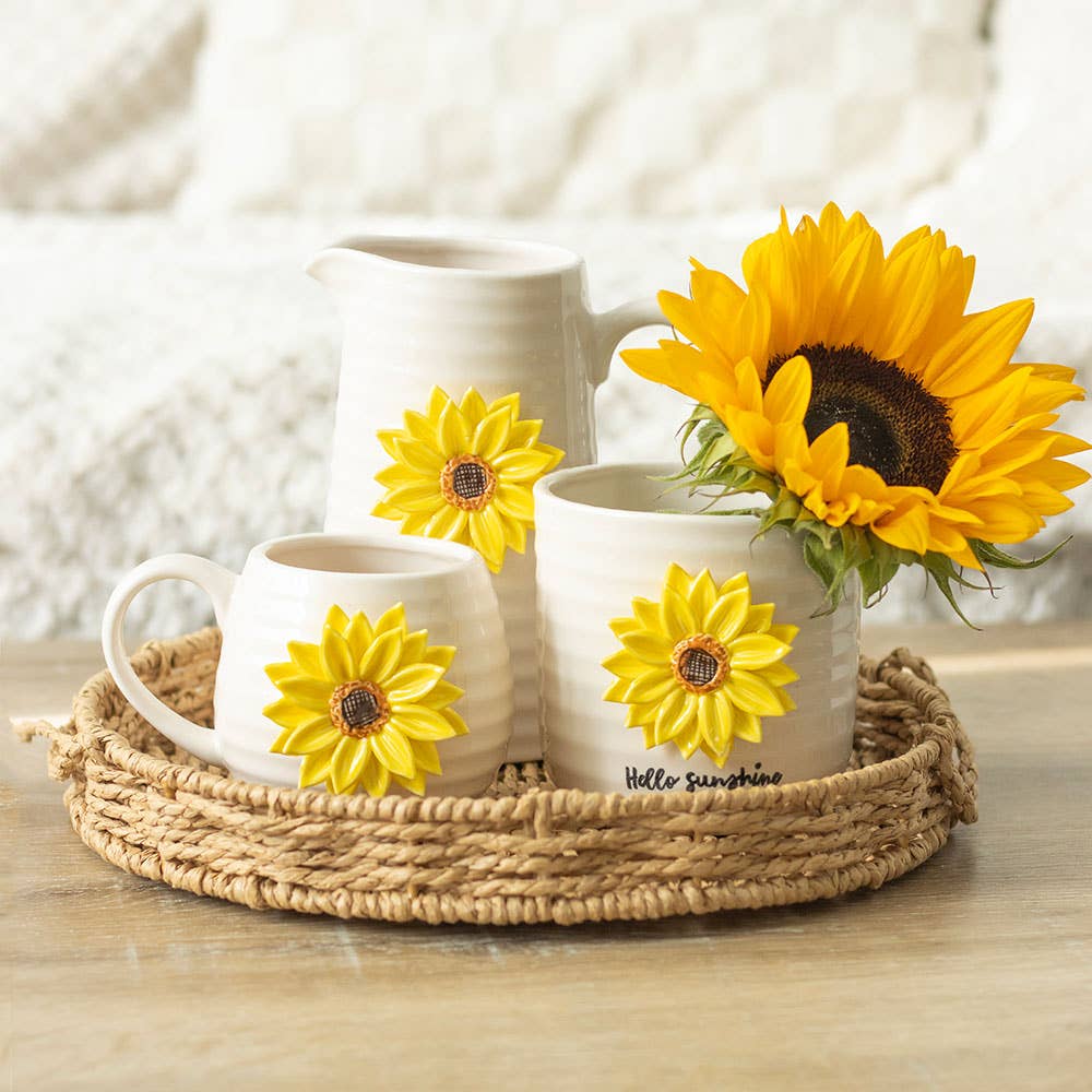 Something Different Wholesale - Vente Tasse à café - Tasse arrondie Hello Sunshine avec tournesol 3D5