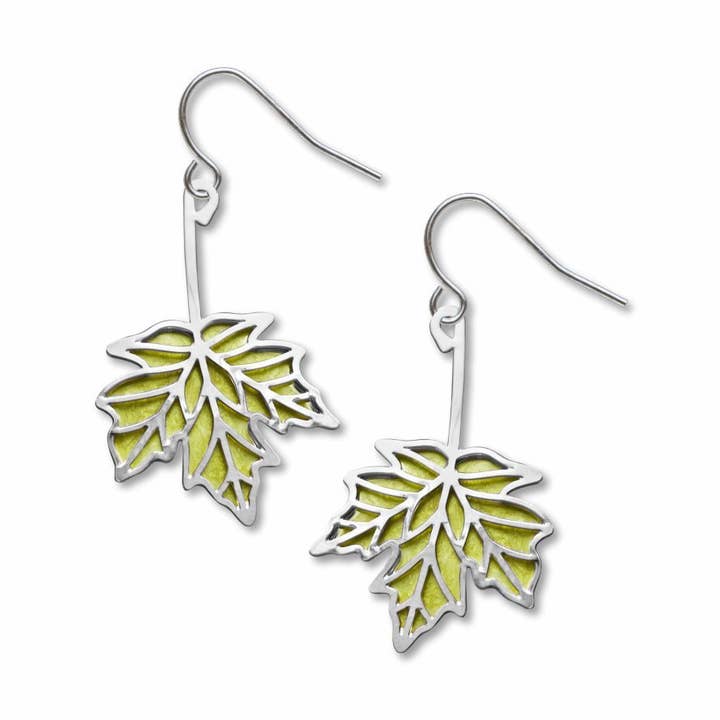 Boucles d'oreilles Sugar Maple Spring, FABRIQUÉES aux É.-U. pour la vente par David Howell and Company