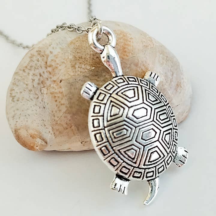 Silver Turtle Necklace, Nature Necklace for wholesale by Piccadilly Pendants