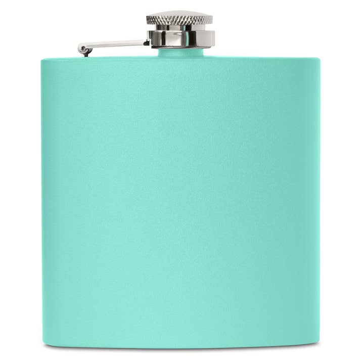 Clear Water Home Goods - Wholesale Flask - 6 oz Stainless Steel Hip Flask w/ Funnel|Powder Coated Flask22