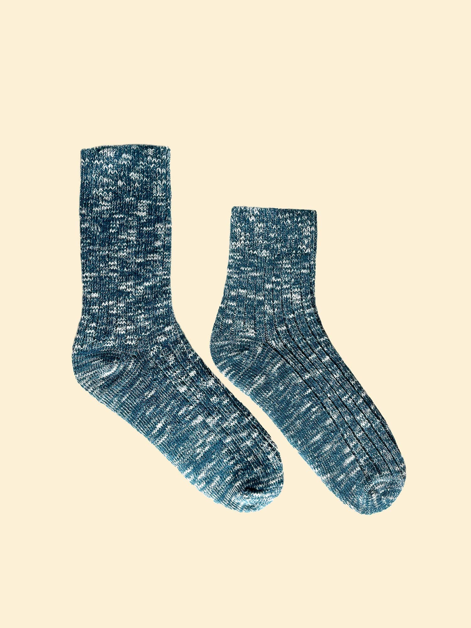 Blue Chunky Knit Socks - Regular Length for wholesale on Faire6