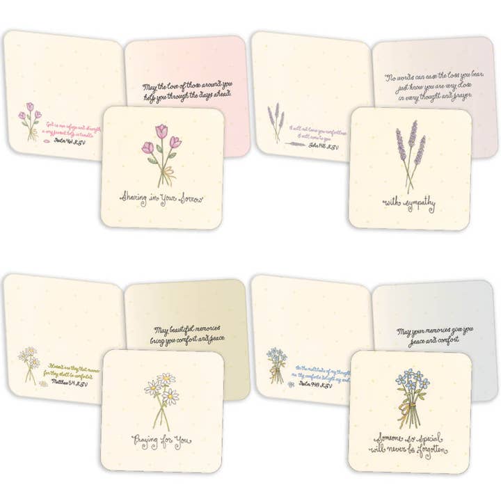 Crown Point Graphics - Wholesale Sympathy Card - Simple Sympathy - Boxed Sympathy Card Assortment - 20 Cards
