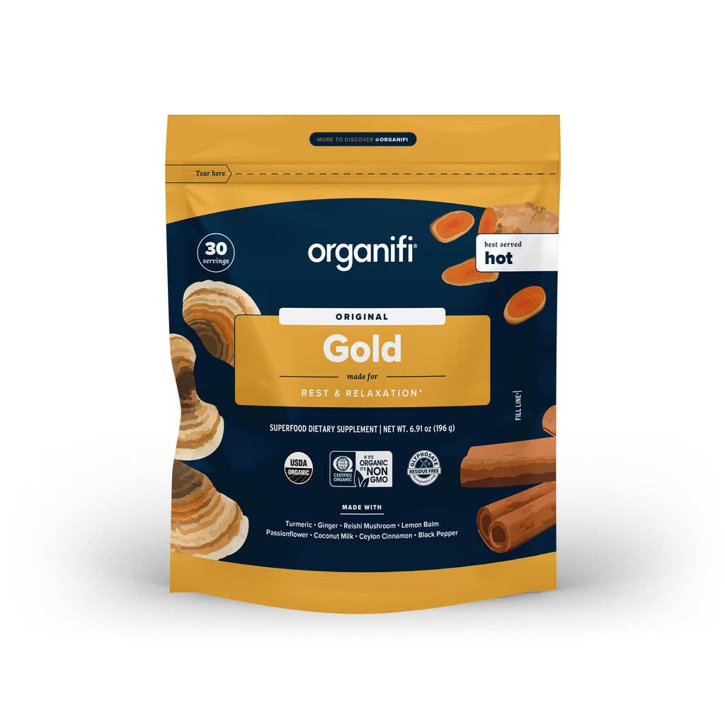 Organifi - Wholesale Protein/Superfood Powder - Gold-Turmeric Relaxing Superfood Powder Tea
