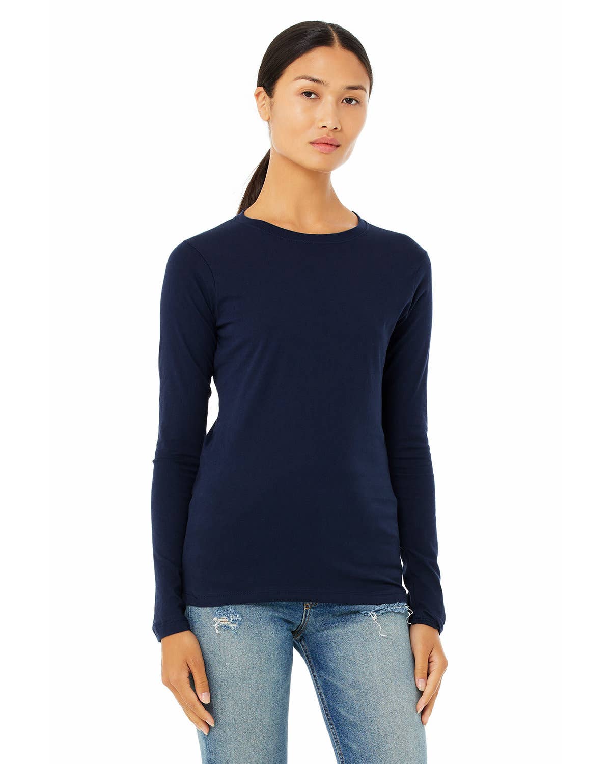 Total Apparel - Wholesale T-Shirt - Women's - Bella Canvas Ladies' Jersey Long-Sleeve Blank T-Shirt B65003