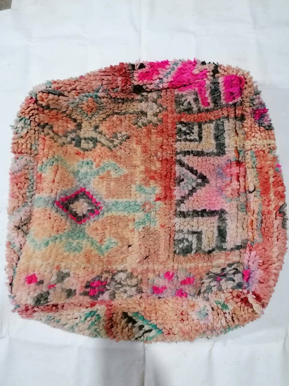 marrakeshop - Venta al por mayor Puf - Funda de Cojín de Suelo Pouf Vintage Boujad Marroquí13