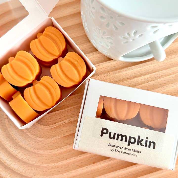 Halloween Shimmer Pumpkin Soy Wax Melts for wholesale by The Cutest Hits