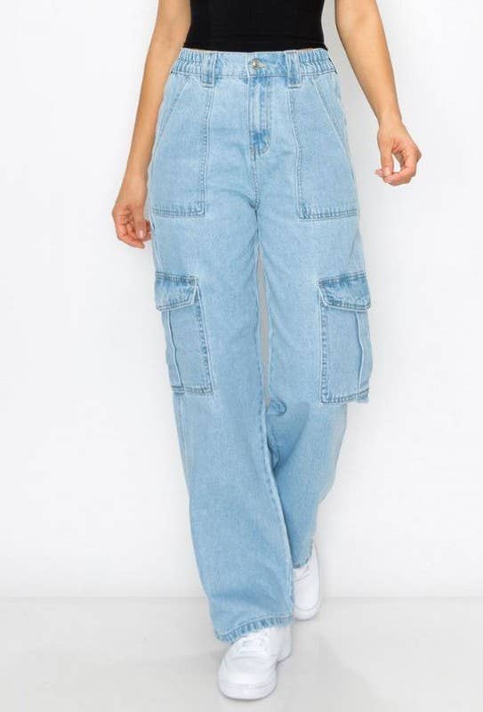 BLUE AGE - Wholesale Jeans - Women's - Teen Skaters Denim Cargo Pant10