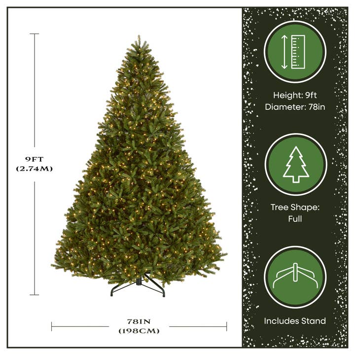National Tree Company - Wholesale Artificial Christmas Tree - 9 ft. Pre-Lit Jersey Fraser Fir Tree with Clear Lights3