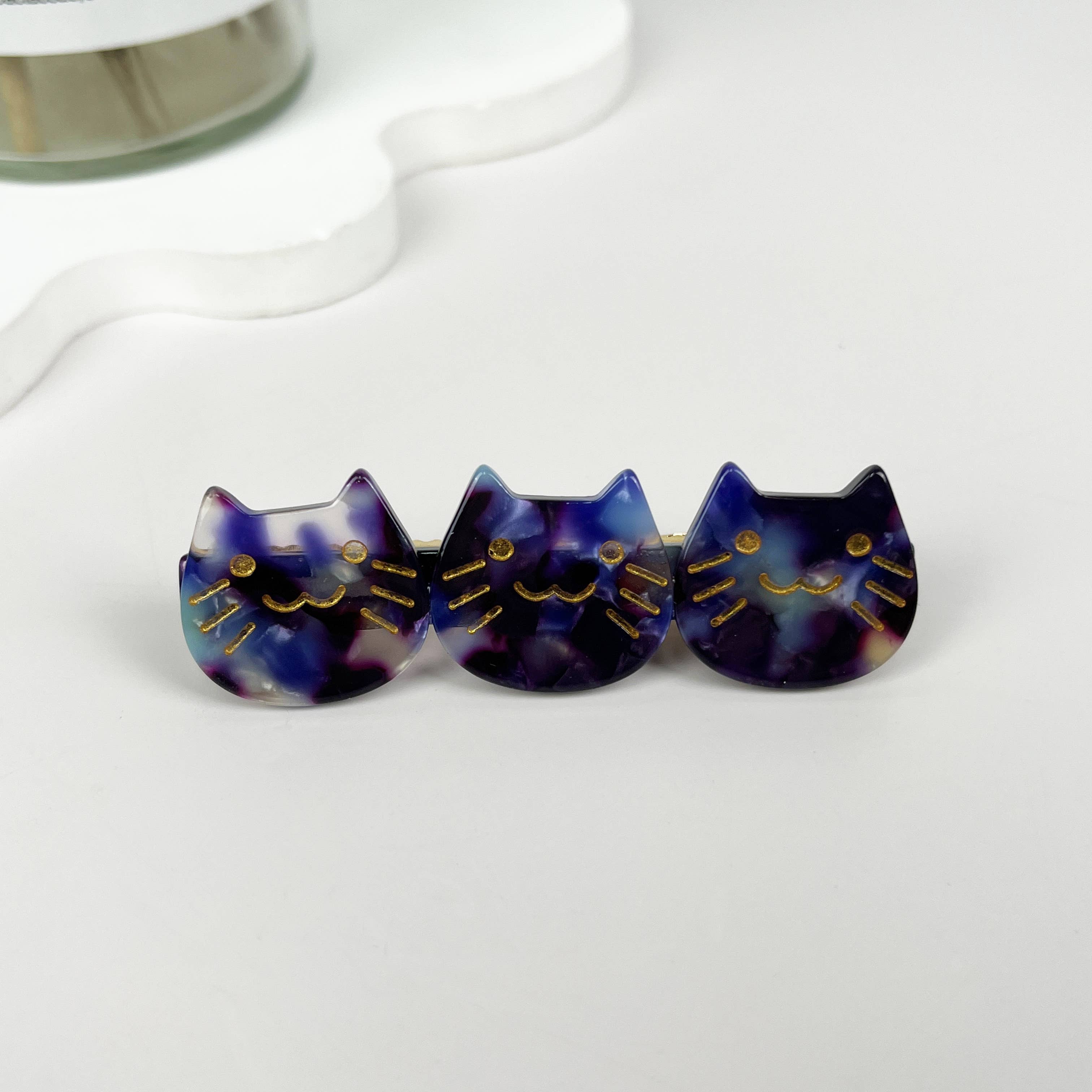 mildstyles – Engroshandel Hårspænde - Dame – Sød Retro Cat Andebill-klip4