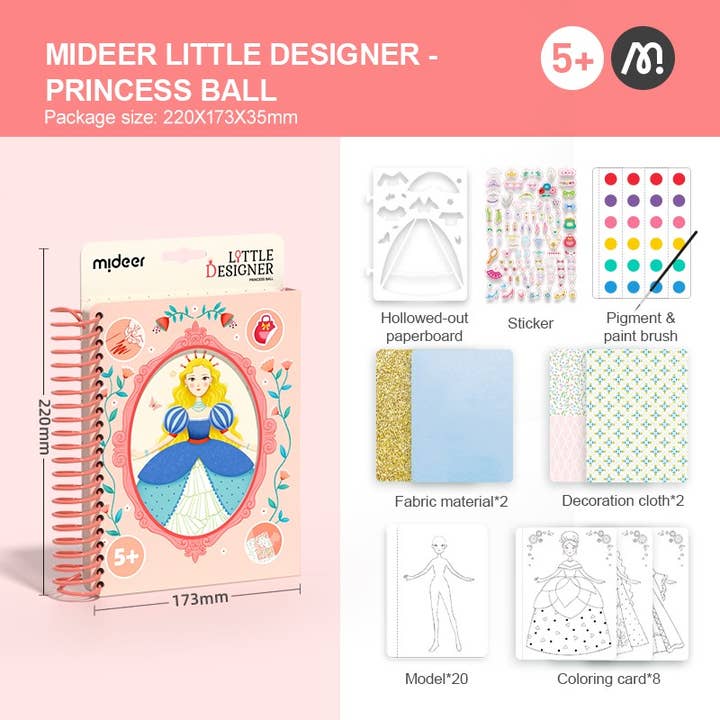 ToysLink - Wholesale Art set – Child & baby - MiDeer Little Designer - Princess Ball1