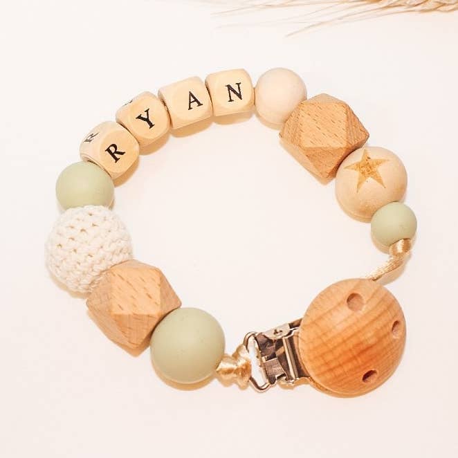 Cordon tétine vert beige pour la vente par Luppa